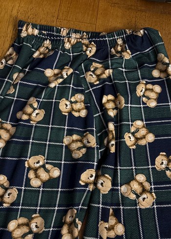 Yumusacik kumasli pijama alti teddyli - Görsel 4