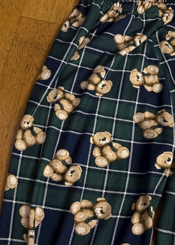 Yumusacik kumasli pijama alti teddyli - Görsel 5