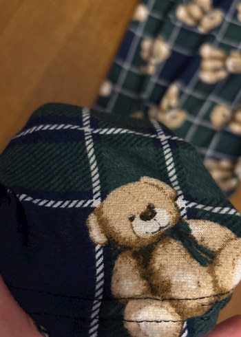 Yumusacik kumasli pijama alti teddyli - Görsel 6