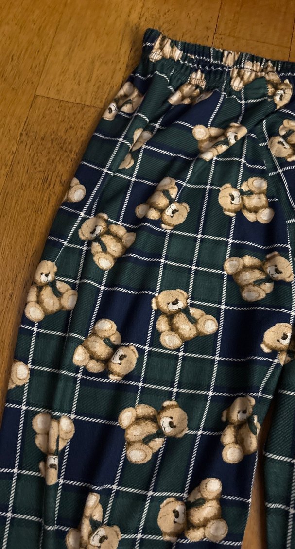 Yumusacik kumasli pijama alti teddyli - Görsel 5