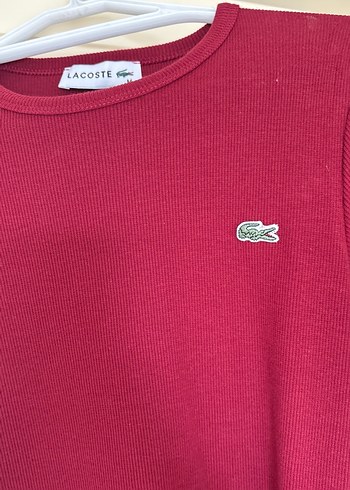 Lacoste Bordo Kısa Kollu Kadın Tişört - Görsel 2