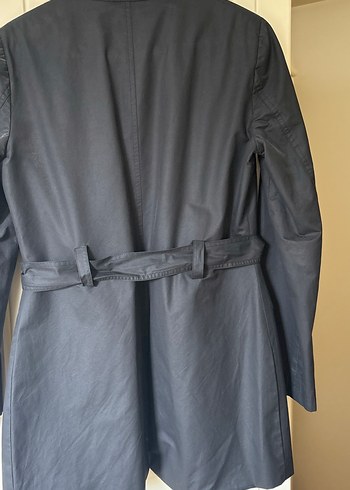 Kadın Siyah Düğmeli Midi Trençkot - Görsel 10