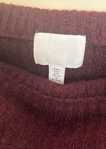 Bordo Örgü Kadın Triko straplez - Görsel 2