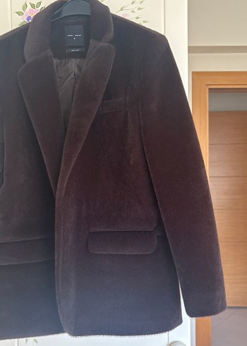 Kahverengi Süet Kürklü Kadın Blazer - Görsel 5