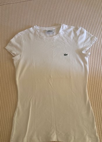 Lacoste Beyaz Kisa Kollu Tisort
