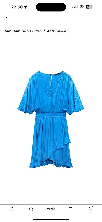 Zara saten tulum