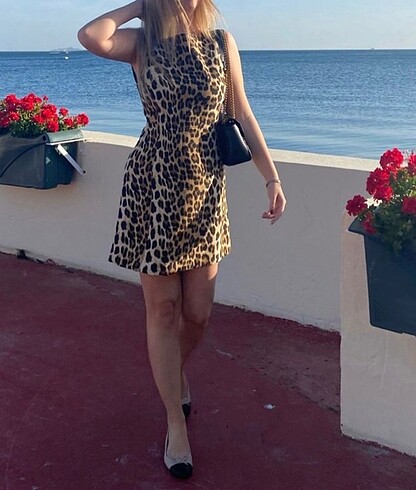 Zara leopar elbise orijinal