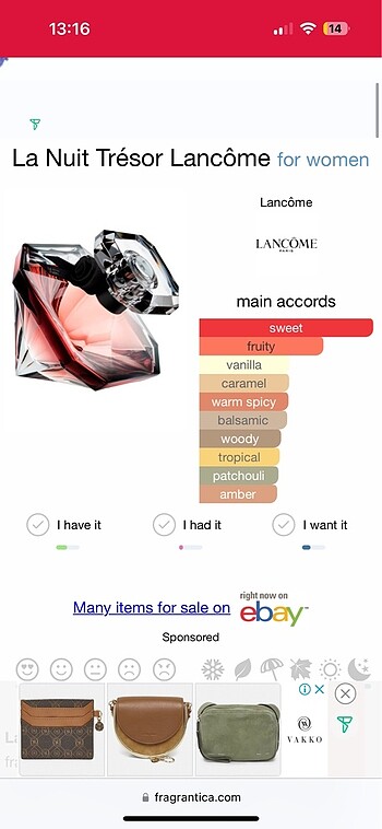  Beden 3 ml Lancome La nuit tresor