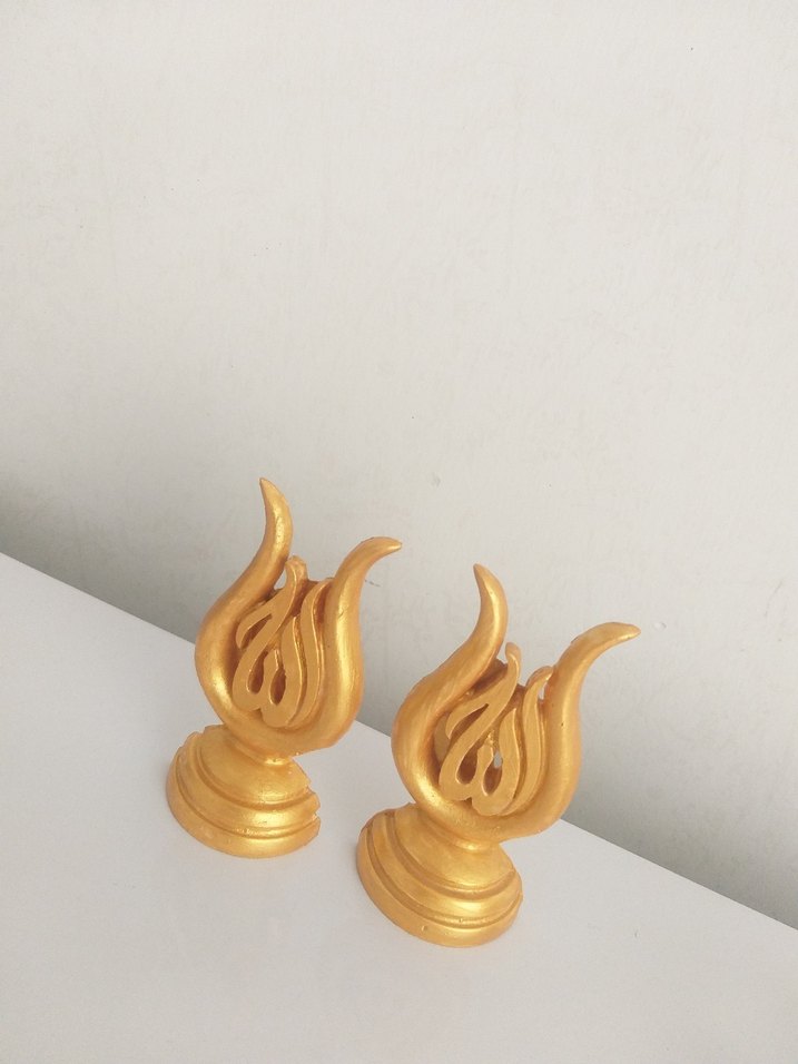 Parlak Altın Renkli Figürin Çift Seti - Görsel 2