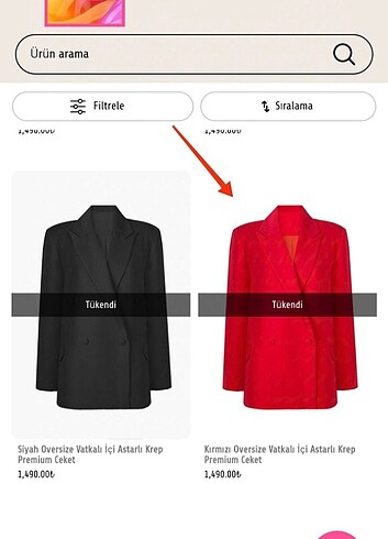 Bershka WHENEVER COMPANY kırmızı oversize blazer