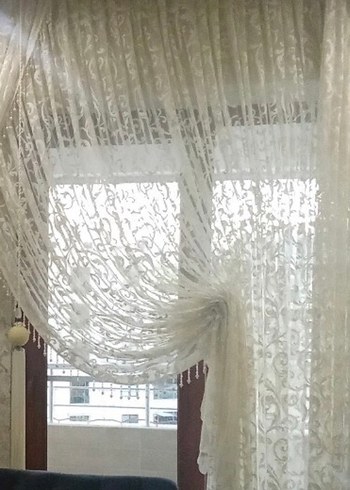 Taç kurwaze Nakışlı Beyaz Perde - Görsel 2