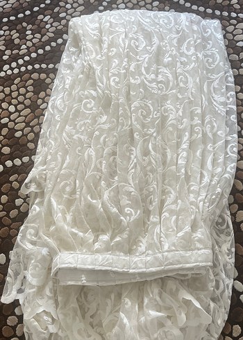 Taç kurwaze Nakışlı Beyaz Perde - Görsel 6