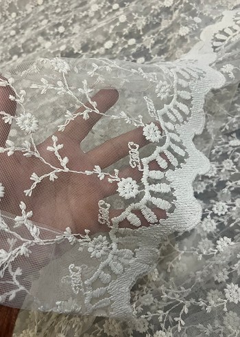 2 tane büyük Taç krem Tül Perde - Görsel 13