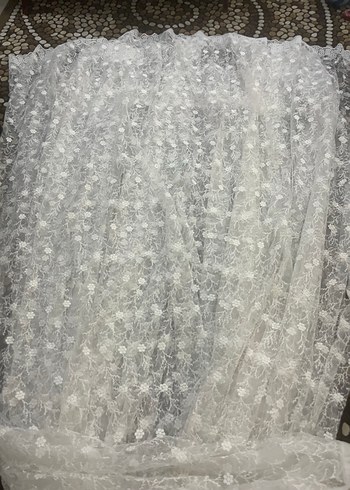 2 tane büyük Taç krem Tül Perde - Görsel 7