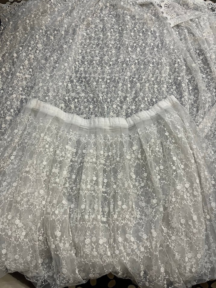 2 tane büyük Taç krem Tül Perde - Görsel 4