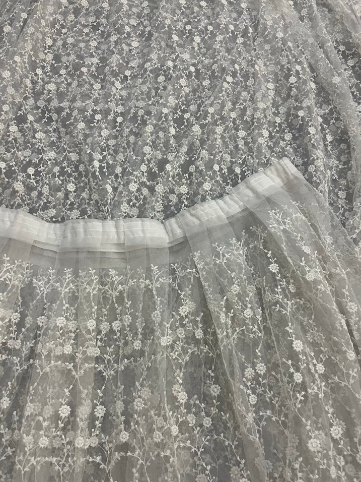 2 tane büyük Taç krem Tül Perde - Görsel 5