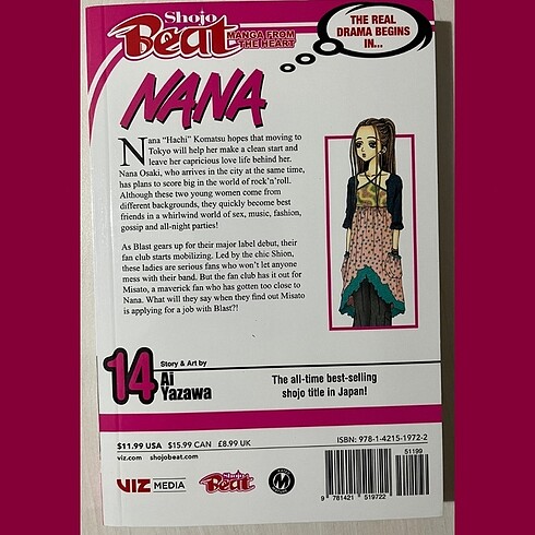  NANA Vol. 14 İngilizce Manga