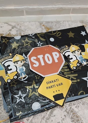 inşaat temalı doğum günü - Görsel 2