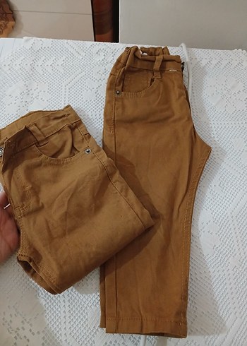 Kemer Detaylı Erkek Çocuk Kahverengi Süet Pantolon - Görsel 2