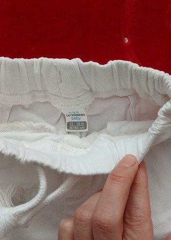 Beyaz Düğmeli Erkek Çocuk Pantolonu - Görsel 2