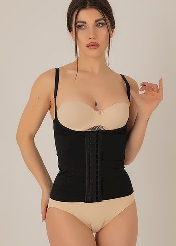 Siyah Göbek ve Bel  Korsesi, Orta Boy, Sıkı Kesim - Görsel 2