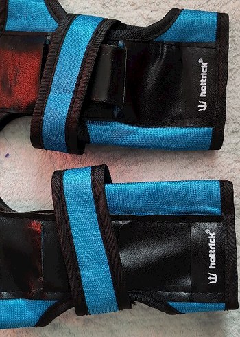 Mavi Biker Diz, dirsek, el Koruyucu  Velcro Bantlı - Görsel 3