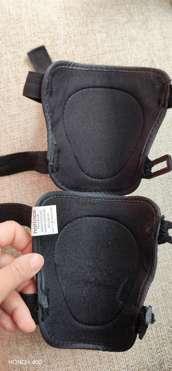 Mavi Biker Diz, dirsek, el Koruyucu  Velcro Bantlı - Görsel 5