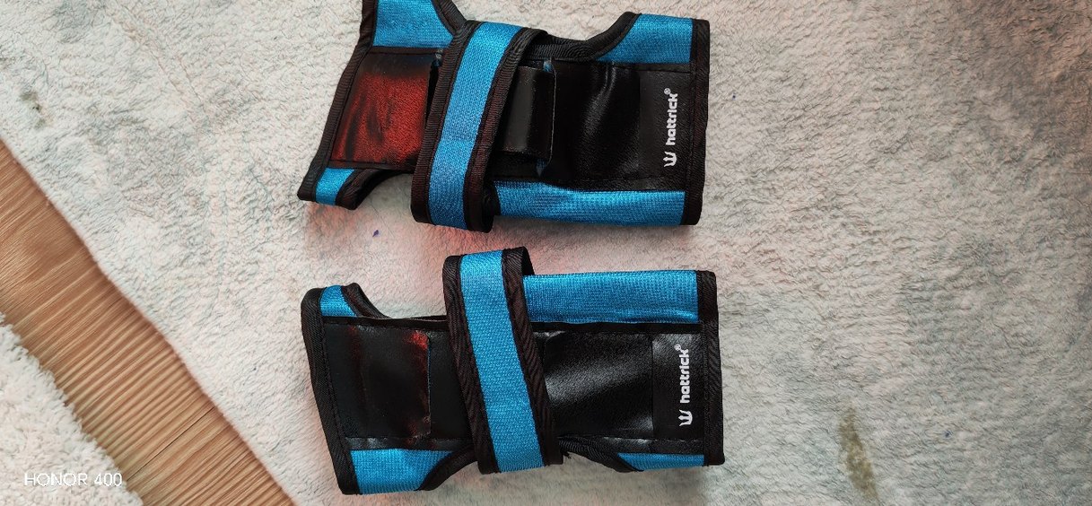 Mavi Biker Diz, dirsek, el Koruyucu  Velcro Bantlı - Görsel 3