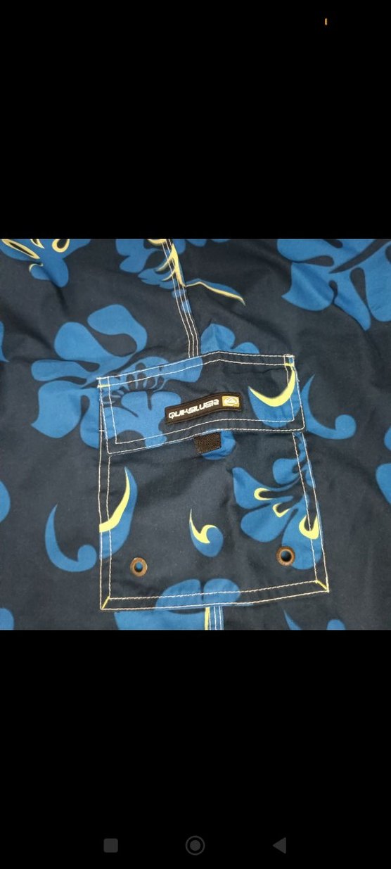 Lacivert Çiçek Desenli Kemerli Erkek Şort - Görsel 3