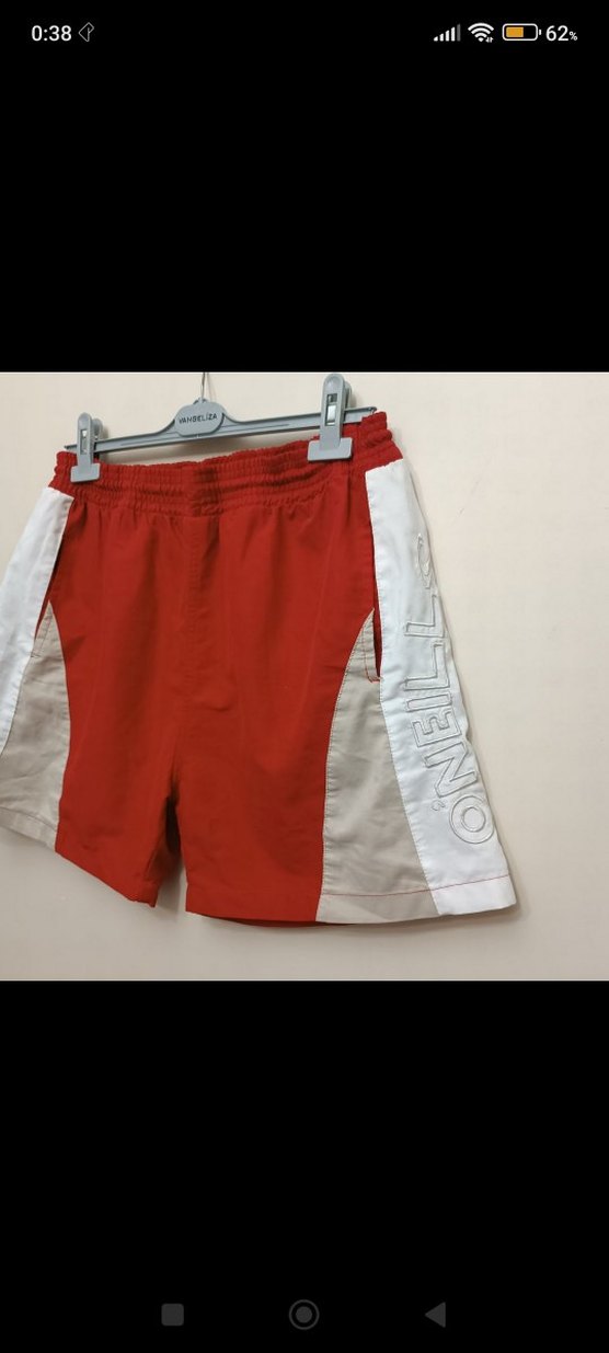 Kemerli Kırmızı Erkek Mini Şort - Görsel 4