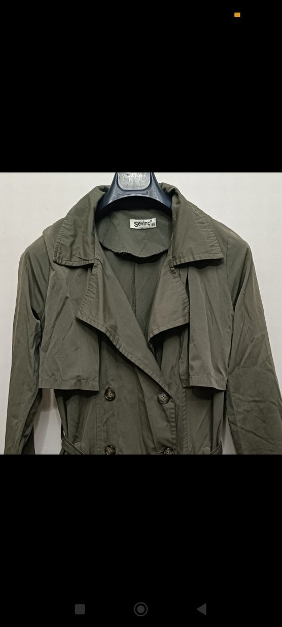 Sevinç Şal Yaka Trençkot - Görsel 5