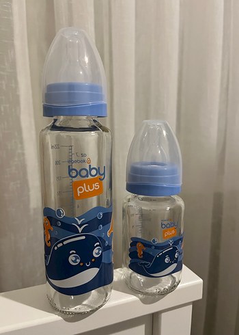 baby plus mavi ikili bebek biberon - Görsel 4