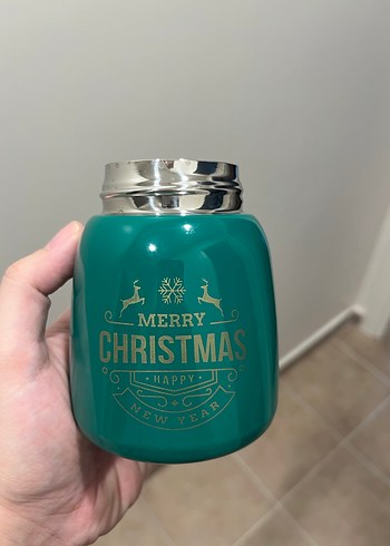 Renkli Çelik Çocuk Termosu Yılbaşı Temalı - Görsel 5