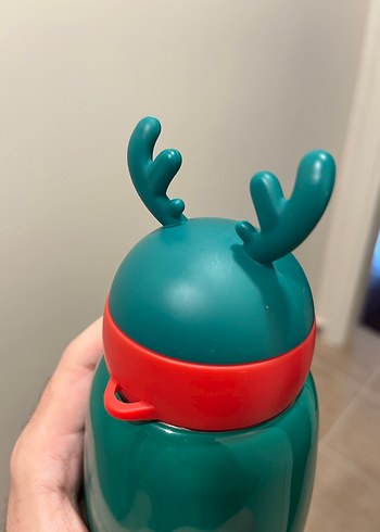 Renkli Çelik Çocuk Termosu Yılbaşı Temalı - Görsel 3