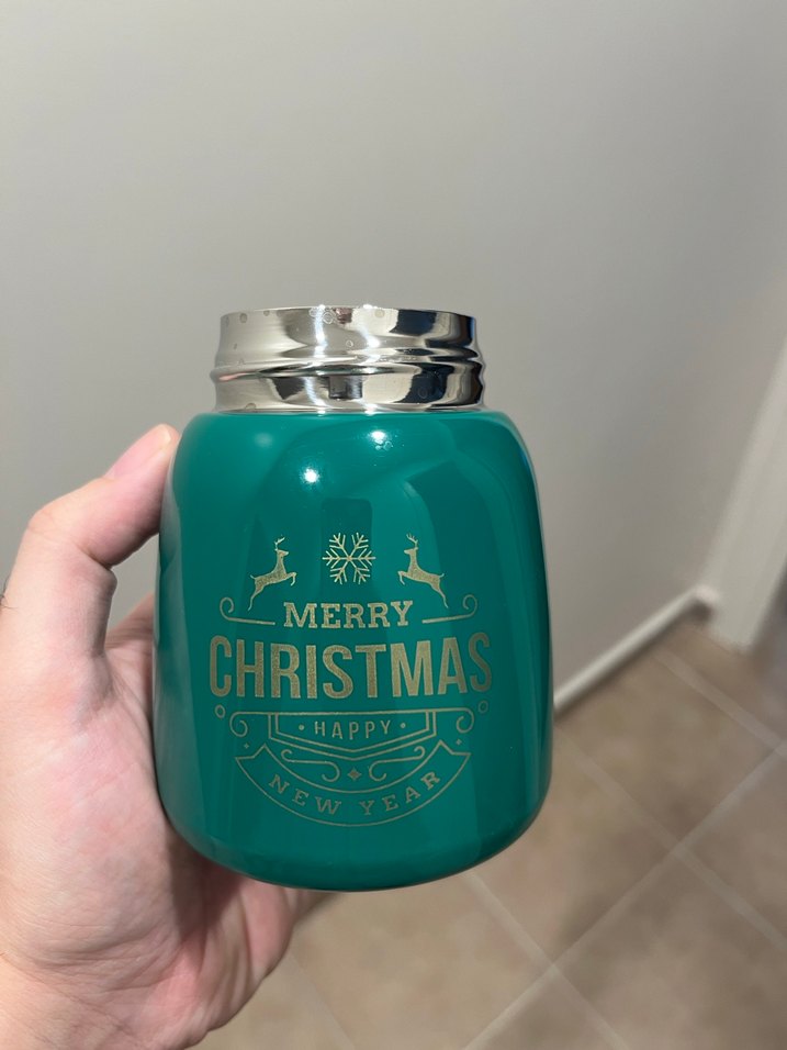 Renkli Çelik Çocuk Termosu Yılbaşı Temalı - Görsel 5