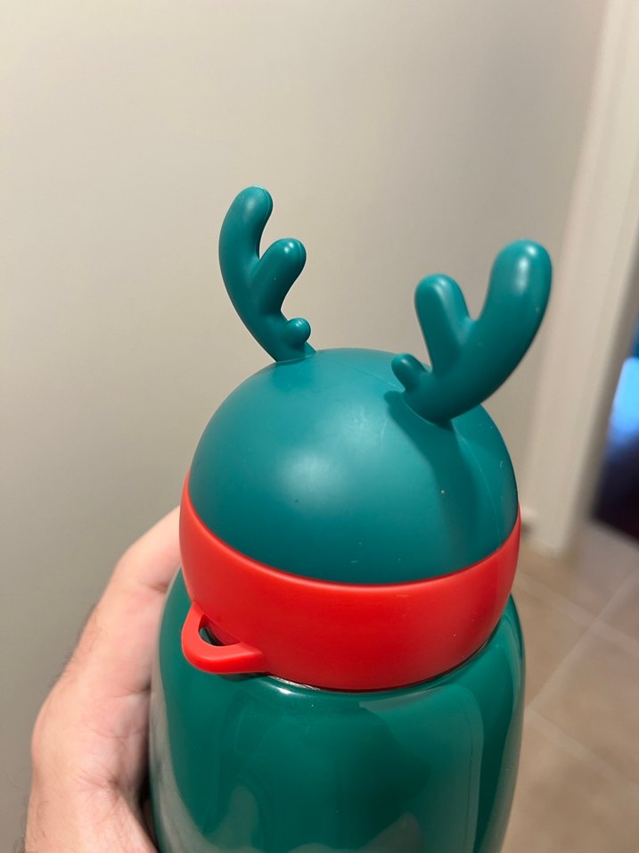 Renkli Çelik Çocuk Termosu Yılbaşı Temalı - Görsel 3