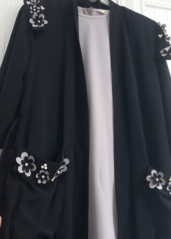 Uzun Kollu Siyah Nakışlı Gotik Kadın Elbisesi - Görsel 2