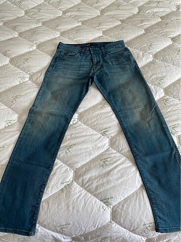 Mavi kot erkek pantalon