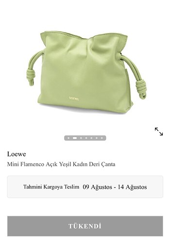 Beden yeşil Renk Loewe Yeşil Deri Kadın Çanta