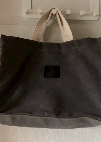 Manuka Yıkama Efektli Large Kanvas Çanta - Görsel 13