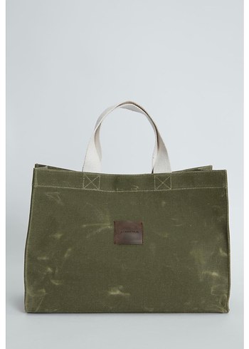 Manuka Yıkama Efektli Large Kanvas Çanta - Görsel 8