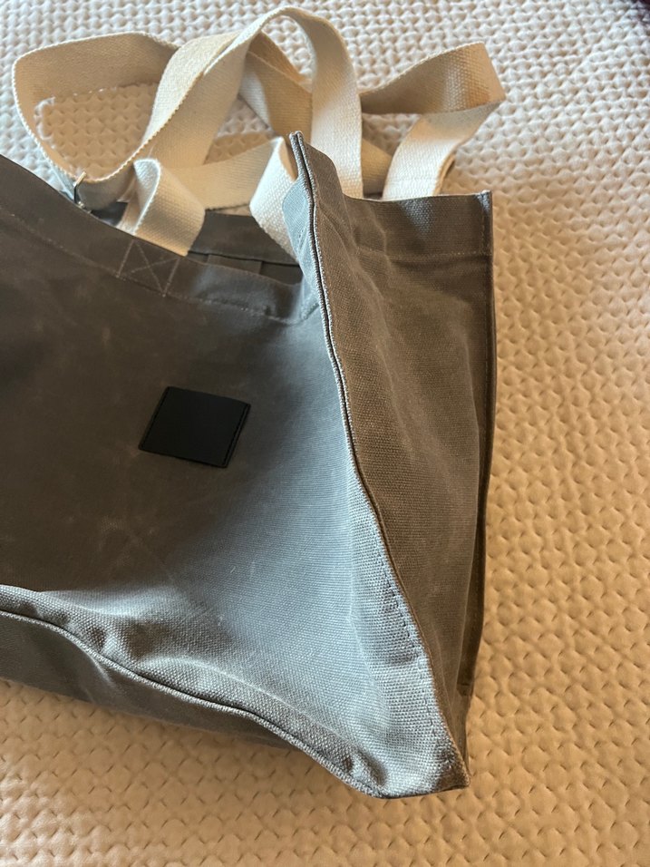 Manuka Yıkama Efektli Large Kanvas Çanta - Görsel 4