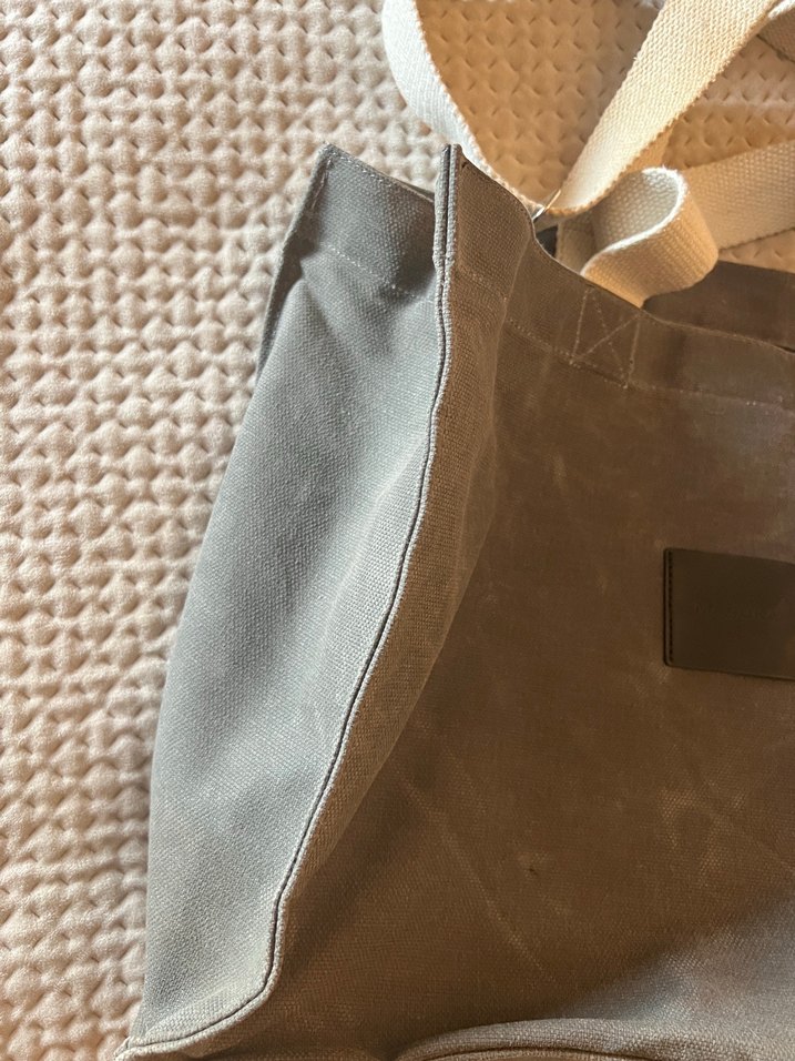 Manuka Yıkama Efektli Large Kanvas Çanta - Görsel 3