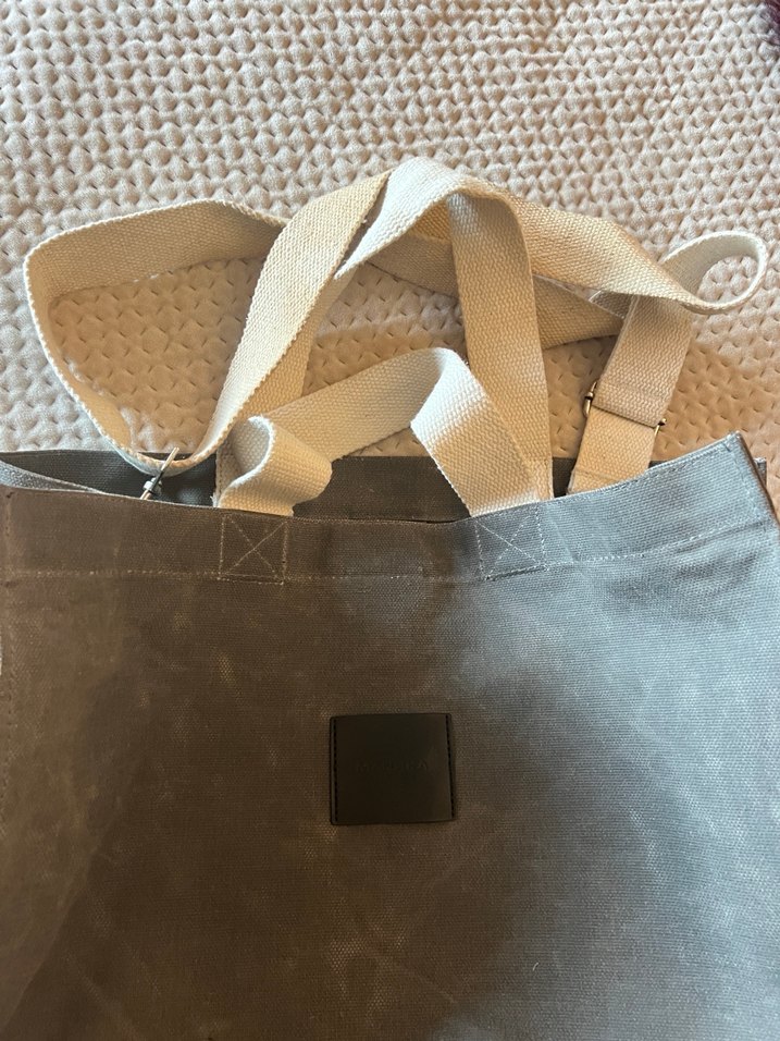 Manuka Yıkama Efektli Large Kanvas Çanta - Görsel 5