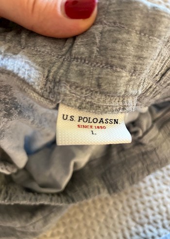 2 adet US Polo Gri Erkek Pamuk Şort - Görsel 10