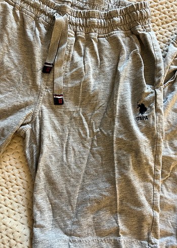 2 adet US Polo Gri Erkek Pamuk Şort - Görsel 6