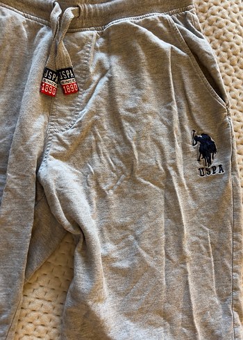 2 adet US Polo Gri Erkek Pamuk Şort - Görsel 5