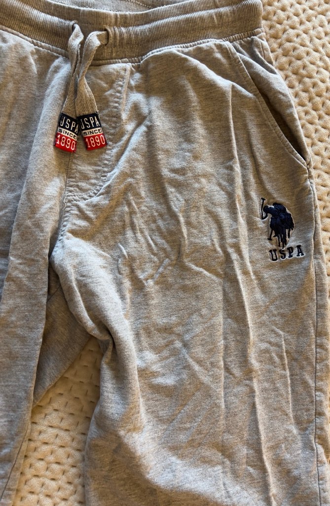 2 adet US Polo Gri Erkek Pamuk Şort - Görsel 5