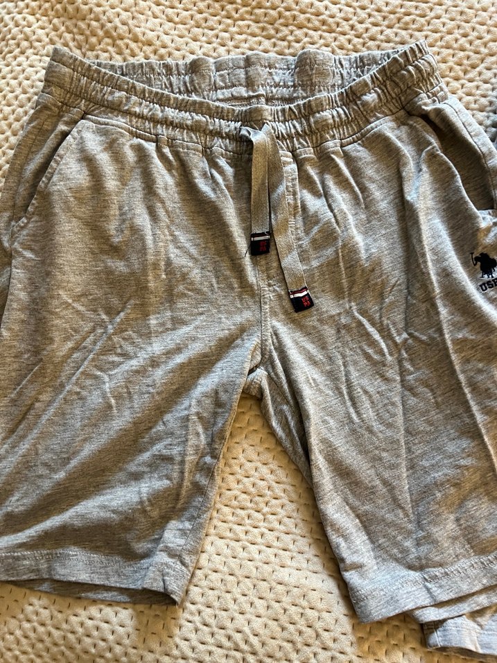 2 adet US Polo Gri Erkek Pamuk Şort - Görsel 2