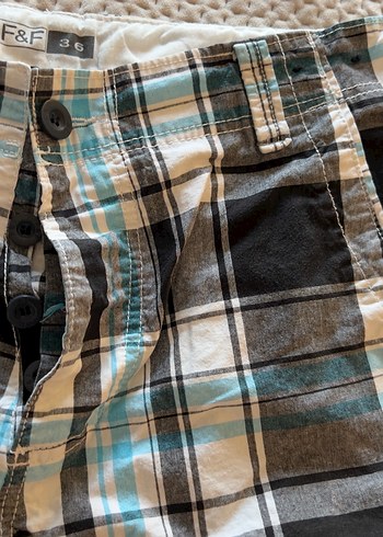 F&F Ekose Desenli Erkek Uzun Şort - Görsel 4